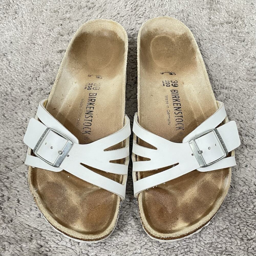 Birkenstock Molina Birko-Flor Slide Sandals Women’s EU 39 US 8 White